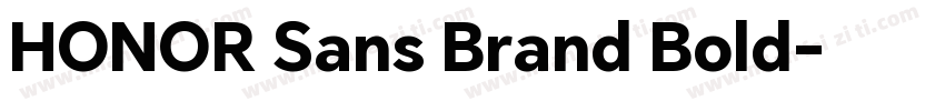 HONOR Sans Brand Bold字体转换